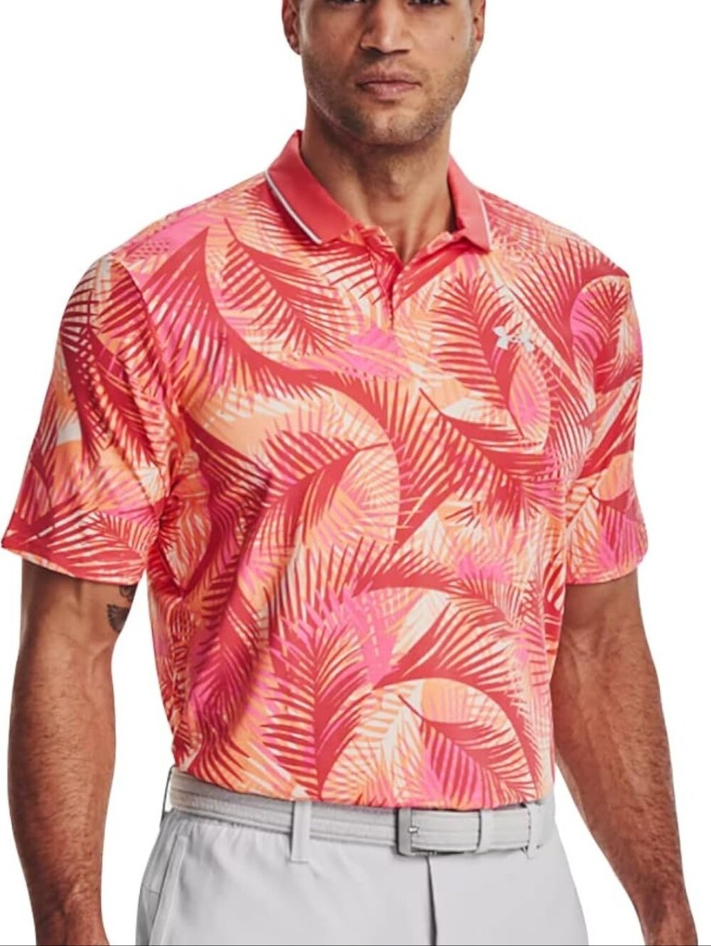 Under Armour Iso-Chill Palm Men's Golf Polo Shirt Medium Like New